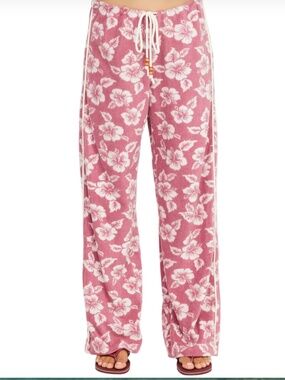 The Upside Lahaina Charli Drawstring Pant Floral Rose NWT US 4 MSRP $189